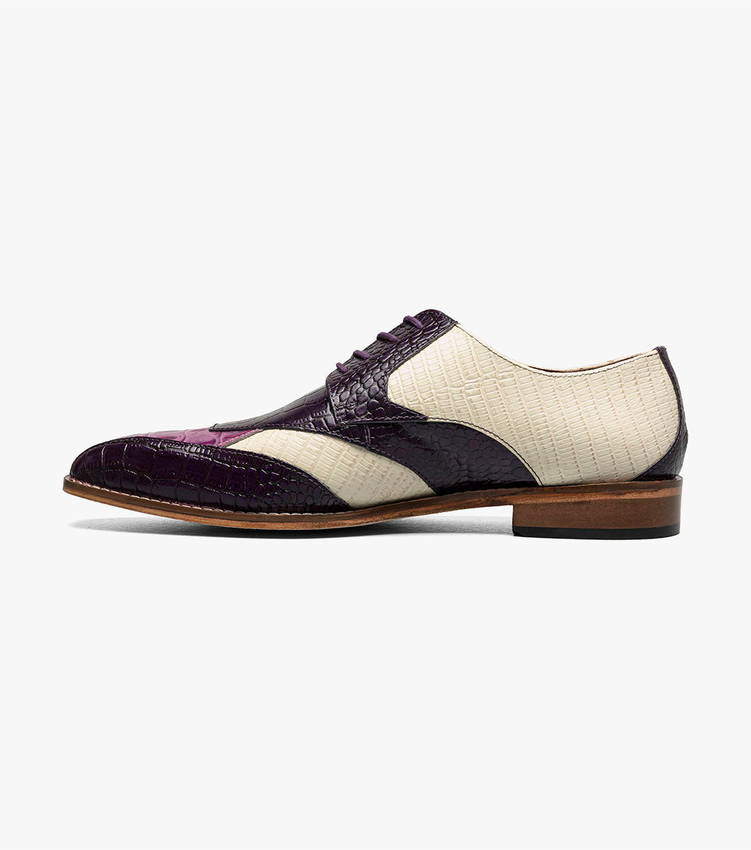 Stacy Adams Tristano Modified Bike Toe Oxford Clearance Men’s Shoes - Purple Multi