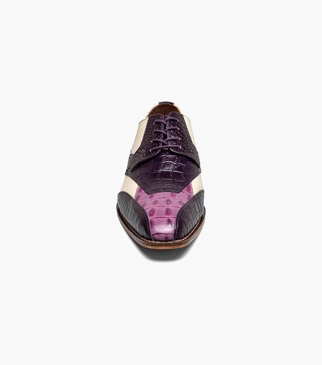 Stacy Adams Tristano Modified Bike Toe Oxford Clearance Men’s Shoes - Purple Multi
