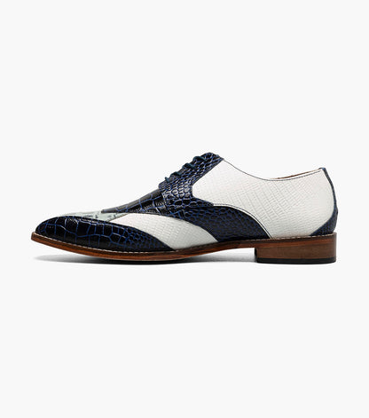 Stacy Adams Tristano Modified Bike Toe Oxford Clearance Men’s Shoes - Dark Blue Multi