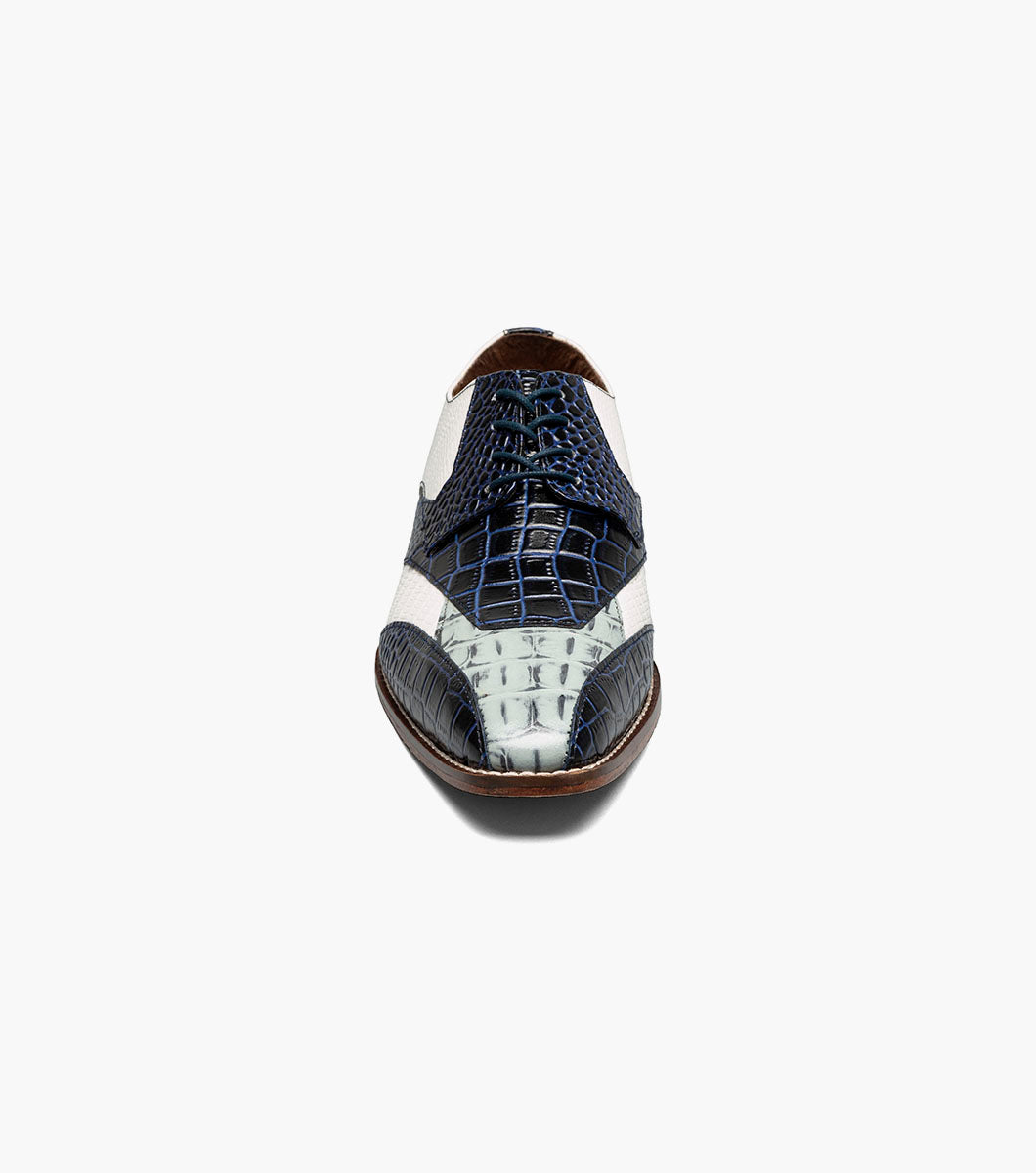 Stacy Adams Tristano Modified Bike Toe Oxford Clearance Men’s Shoes - Dark Blue Multi