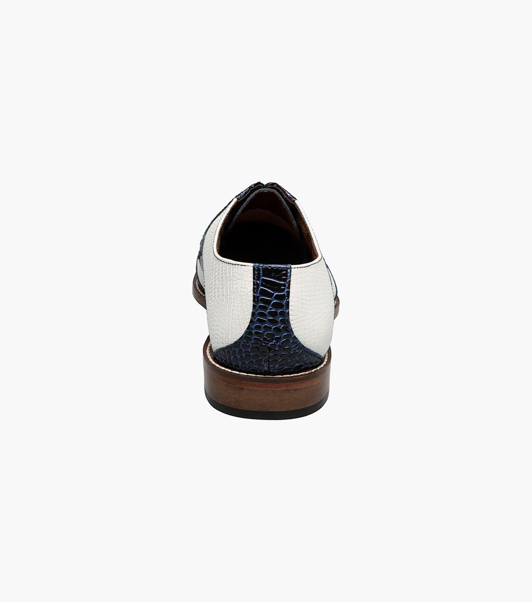 Stacy Adams Tristano Modified Bike Toe Oxford Clearance Men’s Shoes - Dark Blue Multi