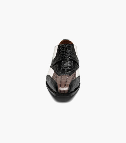 Stacy Adams Tristano Modified Bike Toe Oxford Clearance Men’s Shoes - Black/Grey
