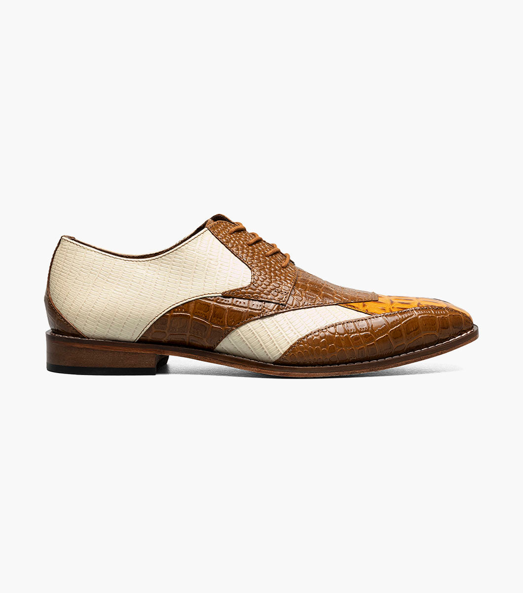 Stacy Adams Tristano Modified Bike Toe Oxford Stacy Adams Last Pairs - Tan Multi