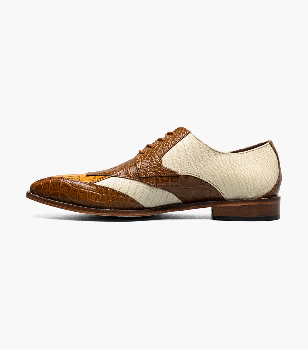 Stacy Adams Tristano Modified Bike Toe Oxford Stacy Adams Last Pairs - Tan Multi