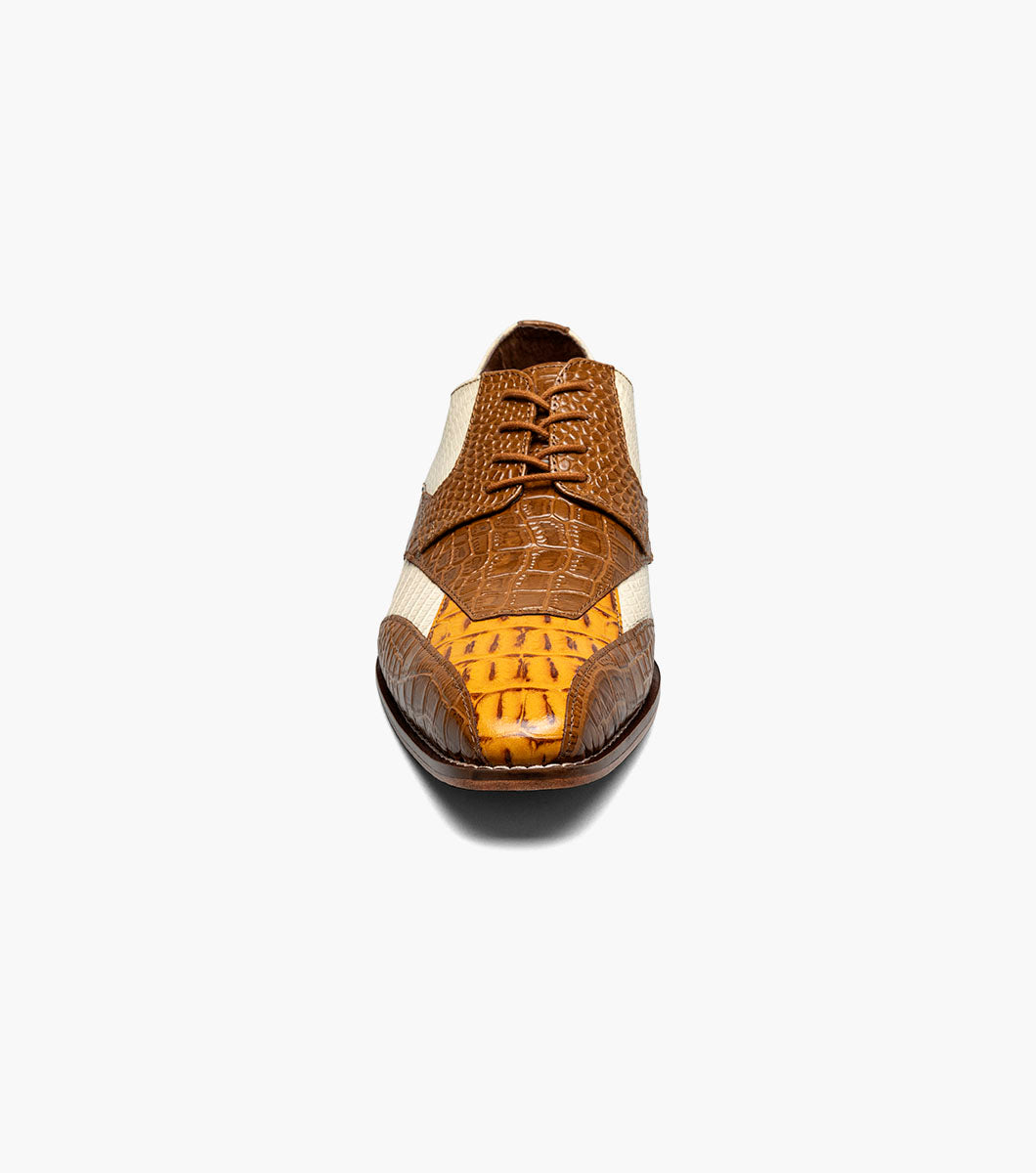 Stacy Adams Tristano Modified Bike Toe Oxford Stacy Adams Last Pairs - Tan Multi