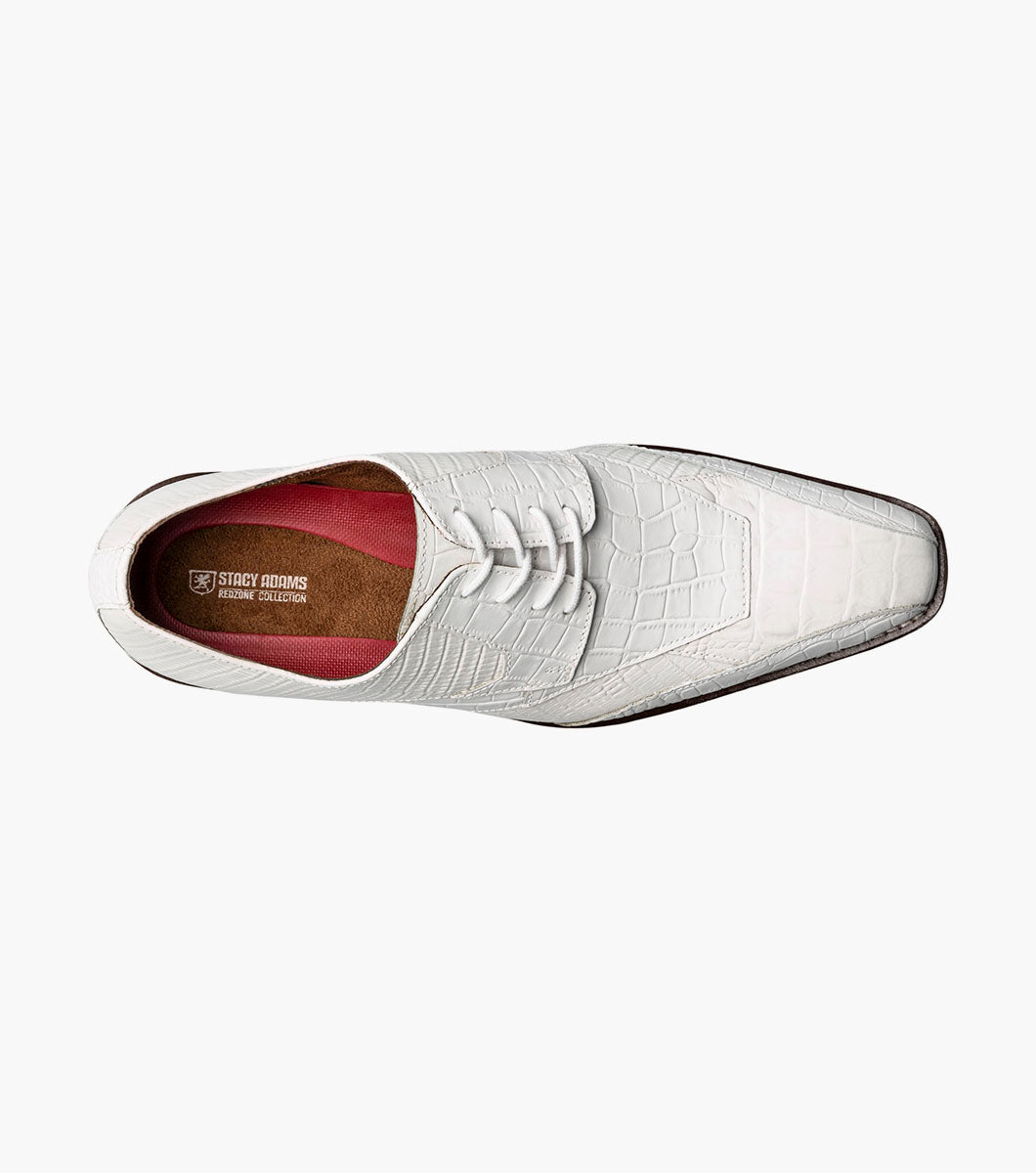 Stacy Adams Tristano Modified Bike Toe Oxford Clearance Men’s Shoes - White