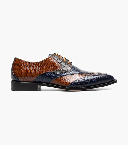 Stacy Adams Tristano Modified Bike Toe Oxford Clearance Men’s Shoes - Gray Multi