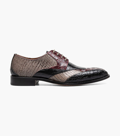 Stacy Adams Tristano Modified Bike Toe Oxford Clearance Men’s Shoes - Burgundy Multi