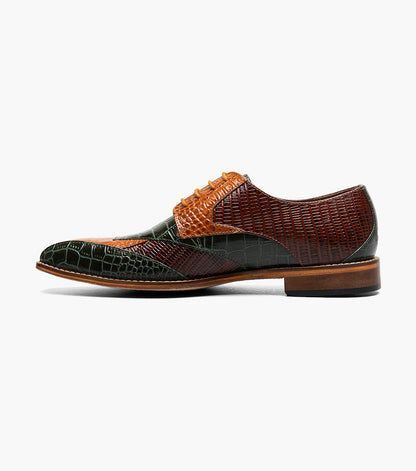 Stacy Adams Tristano Modified Bike Toe Oxford Stacy Adams Last Pairs - Green Multi