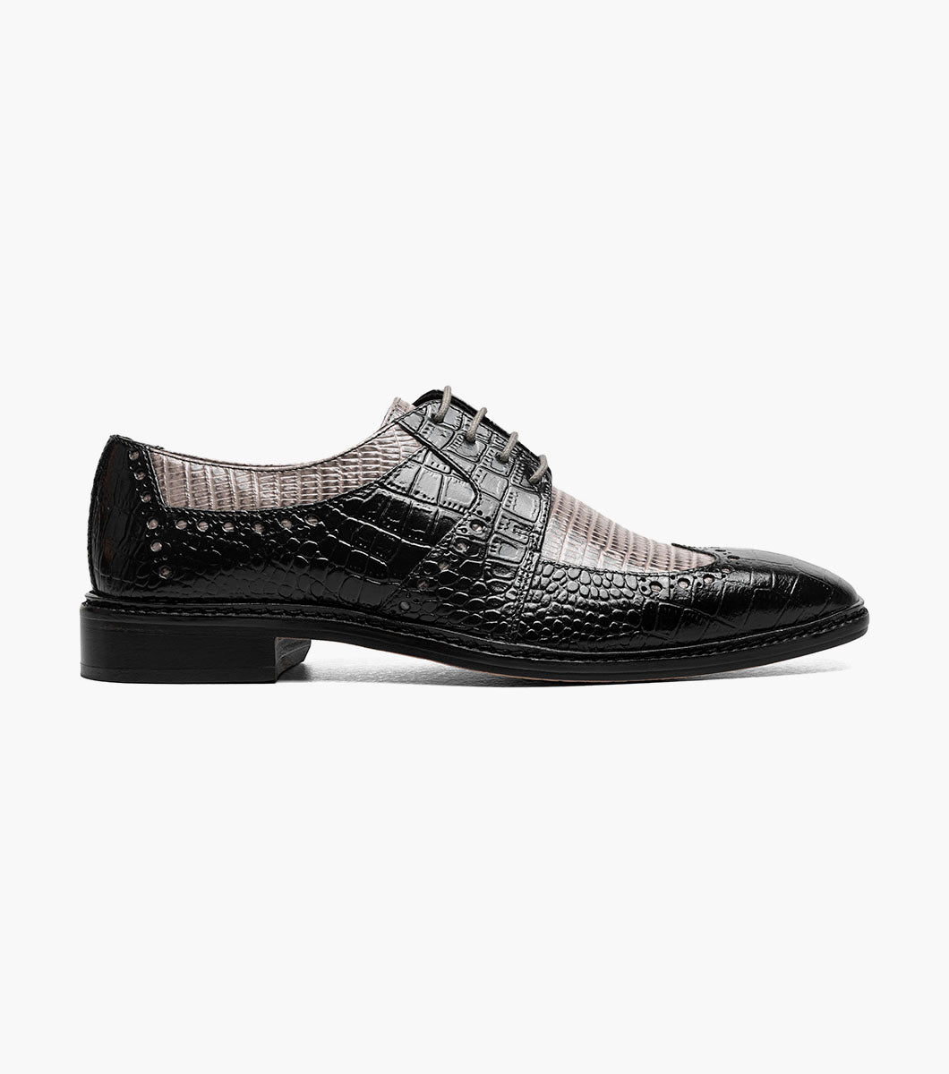 Stacy Adams Travato Wingtip Oxford Clearance Men’s Shoes - Black/Gray