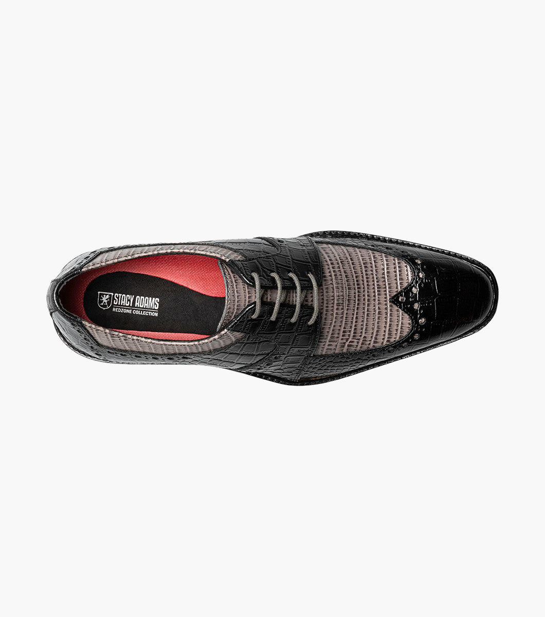 Stacy Adams Travato Wingtip Oxford Clearance Men’s Shoes - Black/Gray