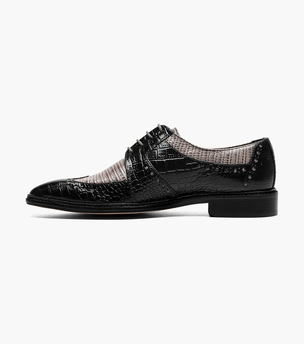 Stacy Adams Travato Wingtip Oxford Clearance Men’s Shoes - Black/Gray