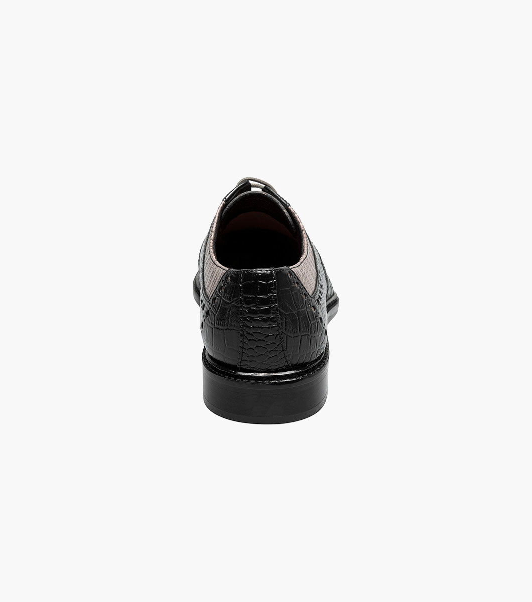 Stacy Adams Travato Wingtip Oxford Clearance Men’s Shoes - Black/Gray