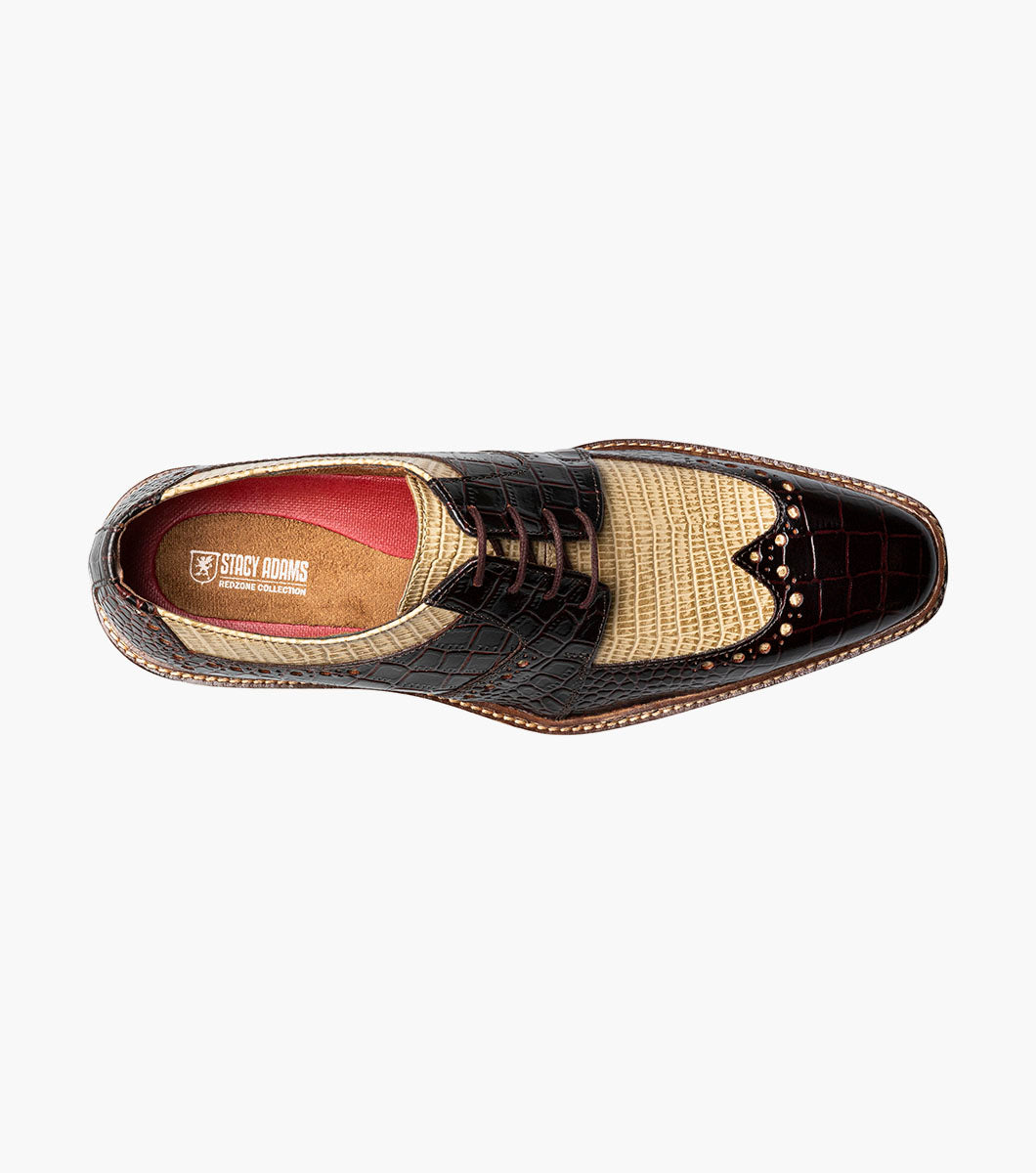 Stacy Adams Travato Wingtip Oxford Stacy Adams Last Pairs - Taupe Multi