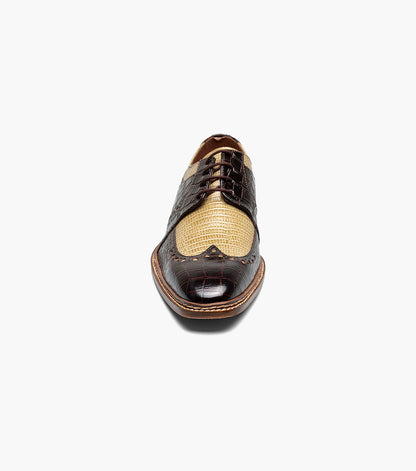 Stacy Adams Travato Wingtip Oxford Stacy Adams Last Pairs - Taupe Multi