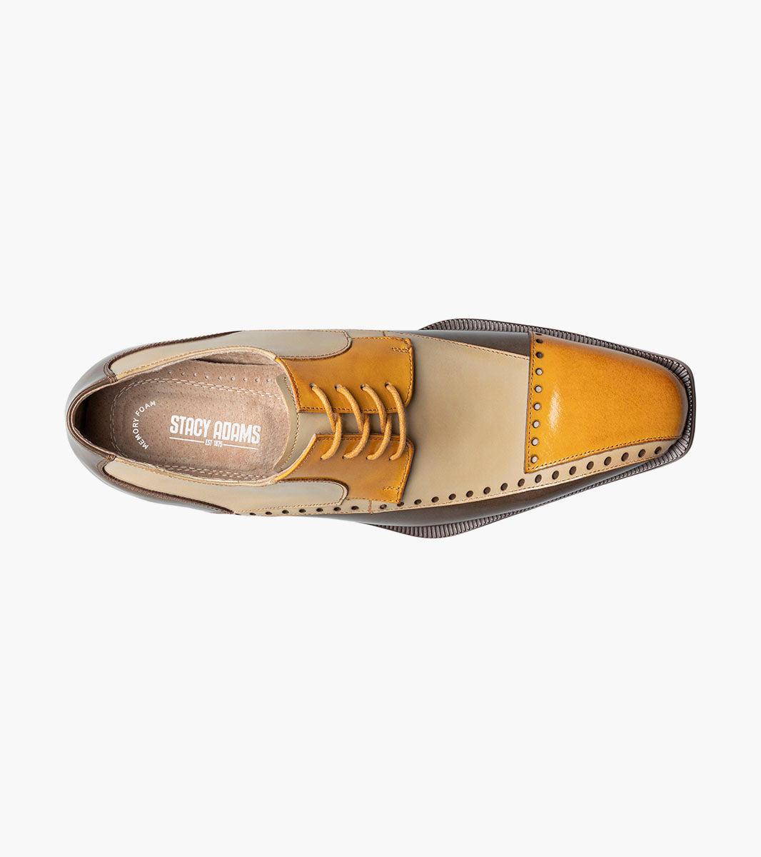 Stacy Adams Plaza Modified Cap Toe Oxford Clearance Men’s Shoes - Olive Multi