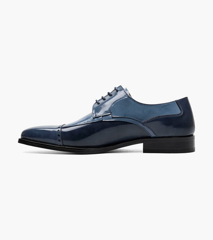 Stacy Adams Plaza Modified Cap Toe Oxford Clearance Men’s Shoes - Blue Multi