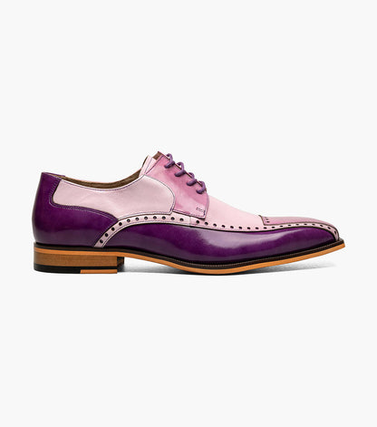 Stacy Adams Plaza Modified Cap Toe Oxford Clearance Men’s Shoes - Purple Multi