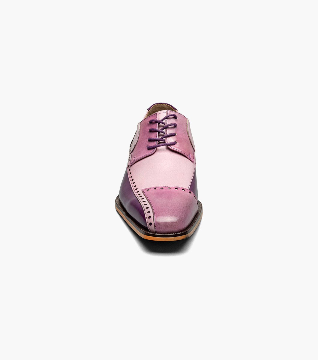 Stacy Adams Plaza Modified Cap Toe Oxford Clearance Men’s Shoes - Purple Multi