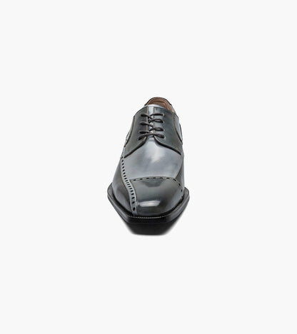 Stacy Adams Plaza Modified Cap Toe Oxford Clearance Men’s Shoes - Black/Gray