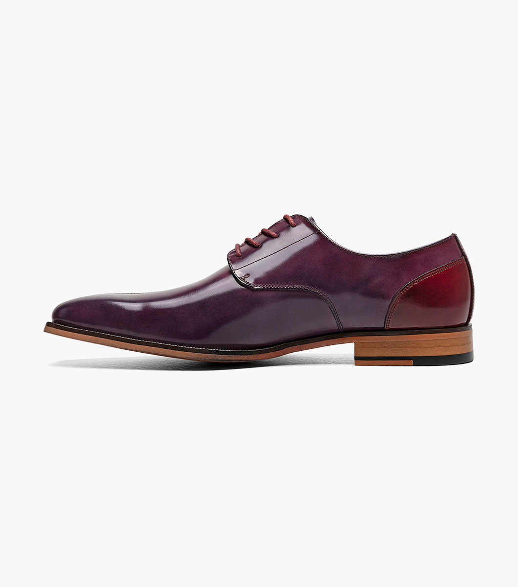 Stacy Adams Palmento Modified Cap Toe Oxford Men’s Dress Shoes - Burgundy Multi
