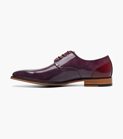 Stacy Adams Palmento Modified Cap Toe Oxford Men’s Dress Shoes - Burgundy Multi