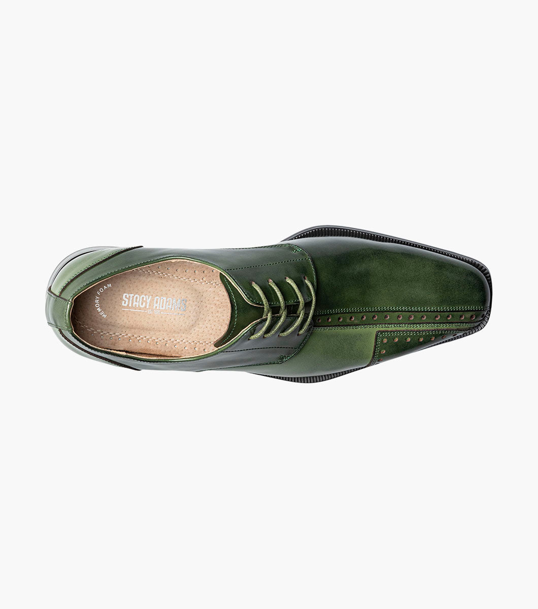 Stacy Adams Palmento Modified Cap Toe Oxford Men’s Dress Shoes - Green Multi
