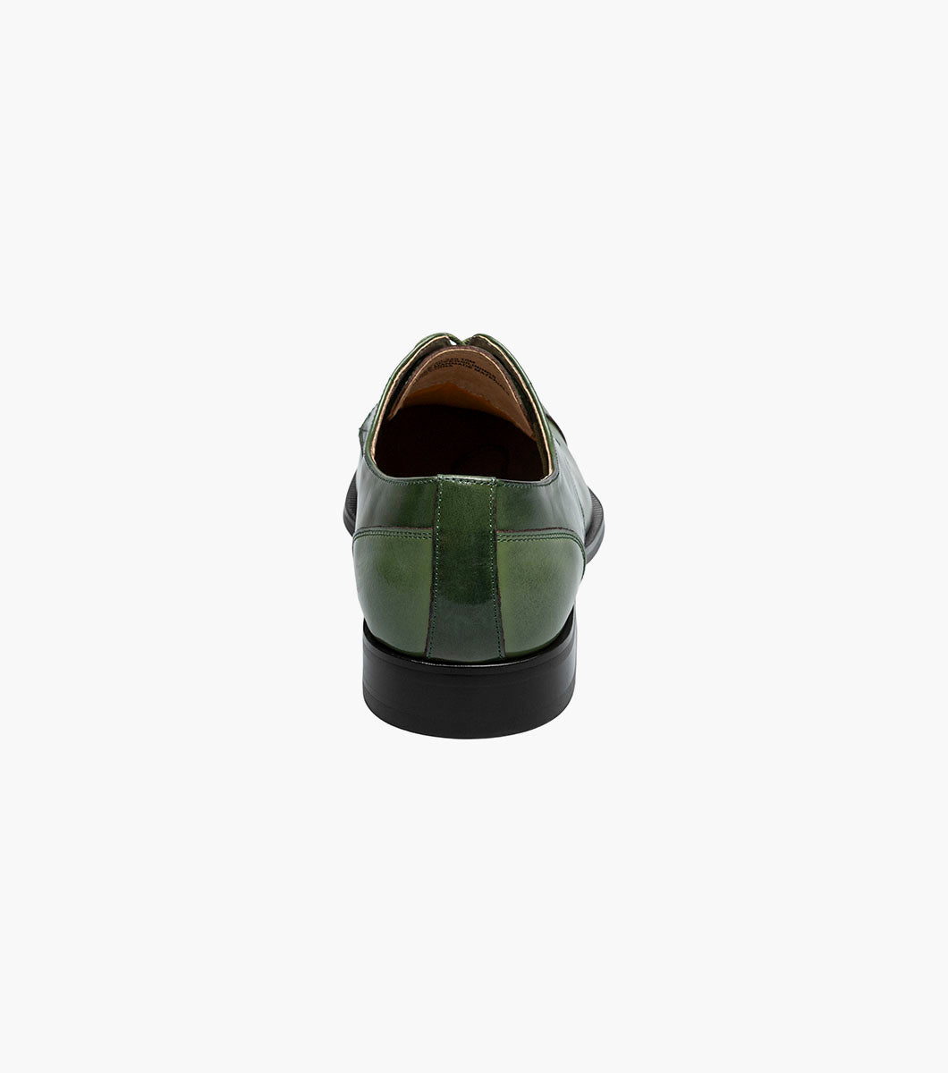 Stacy Adams Palmento Modified Cap Toe Oxford Men’s Dress Shoes - Green Multi
