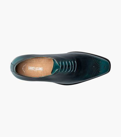 Stacy Adams Hallquist Plain Toe Oxford Men’s Dress Shoes - Turquoise