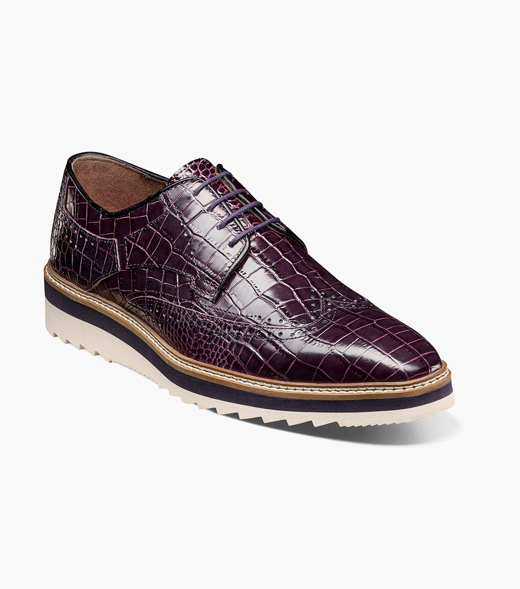 Stacy Adams Alario Wingtip Oxford Men’s Dress Shoes - Purple