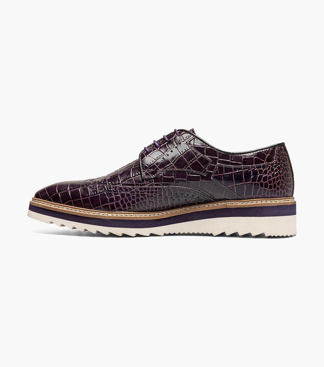 Stacy Adams Alario Wingtip Oxford Men’s Dress Shoes - Purple