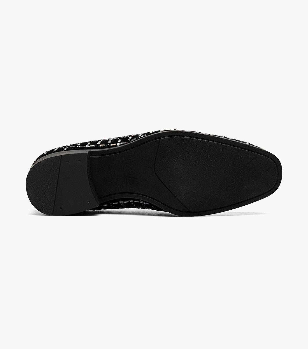 Stacy Adams Stallford Rhinestone Slip On Men’s Dress Shoes - Black Multi