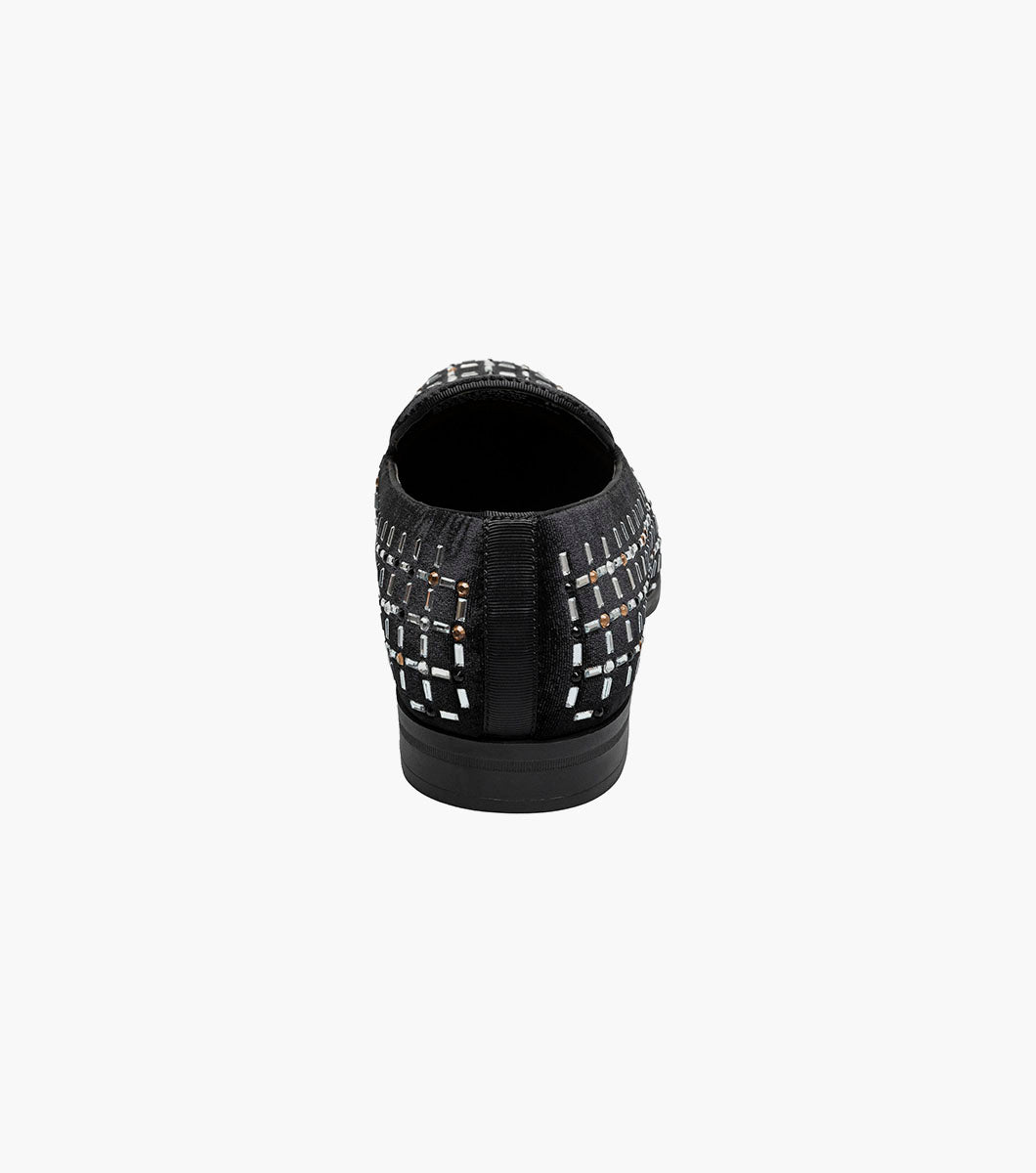 Stacy Adams Stallford Rhinestone Slip On Men’s Dress Shoes - Black Multi