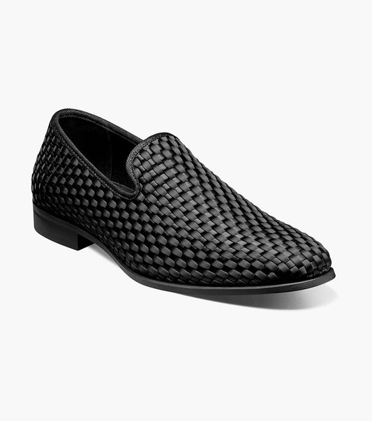 Stacy Adams Swenson Woven Slip On Men’s Dress Shoes - Black