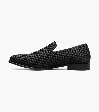 Stacy Adams Swenson Woven Slip On Men’s Dress Shoes - Black