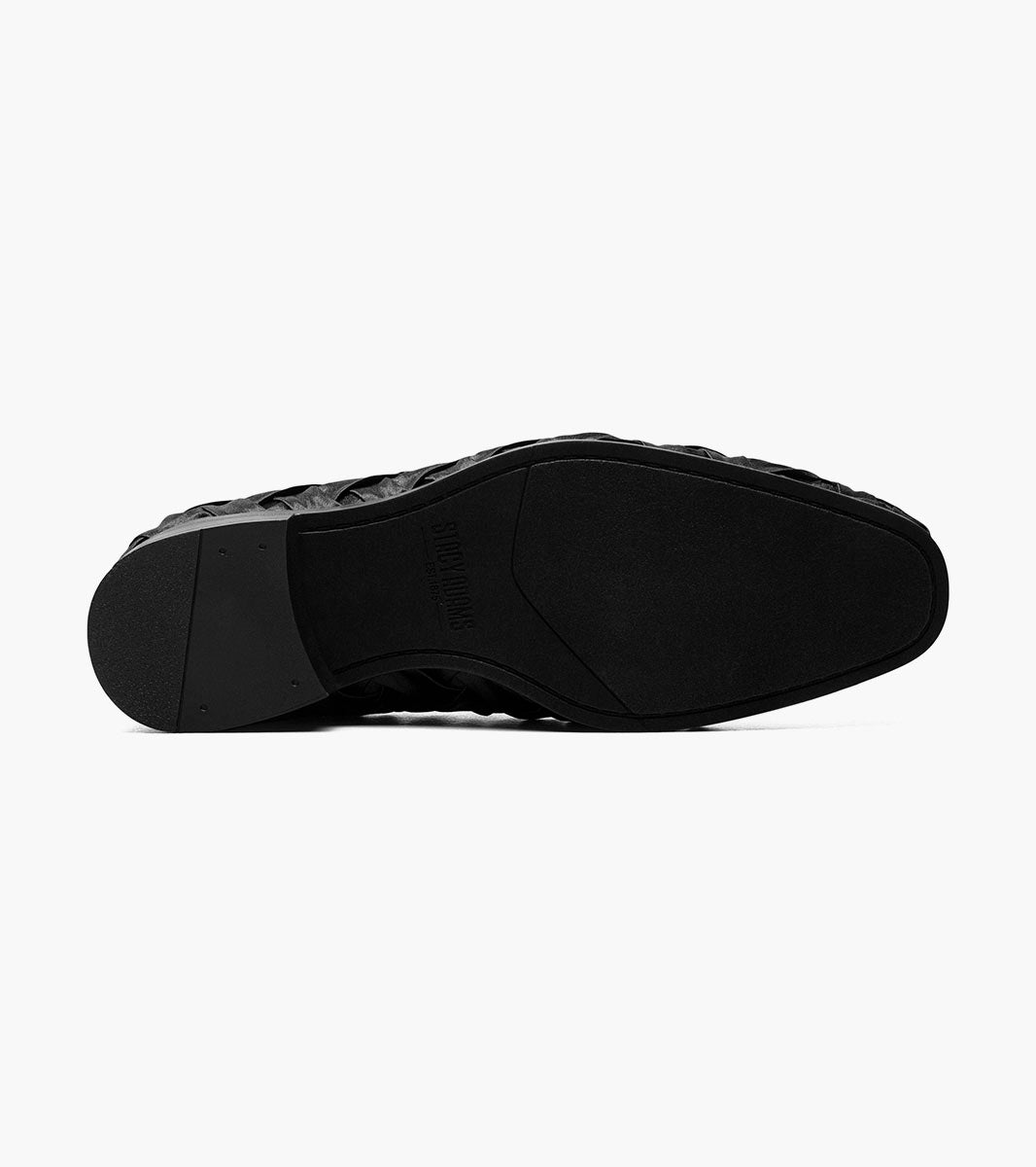 Stacy Adams Savoir Plain Toe Satin Slip On Men’s Dress Shoes - Black
