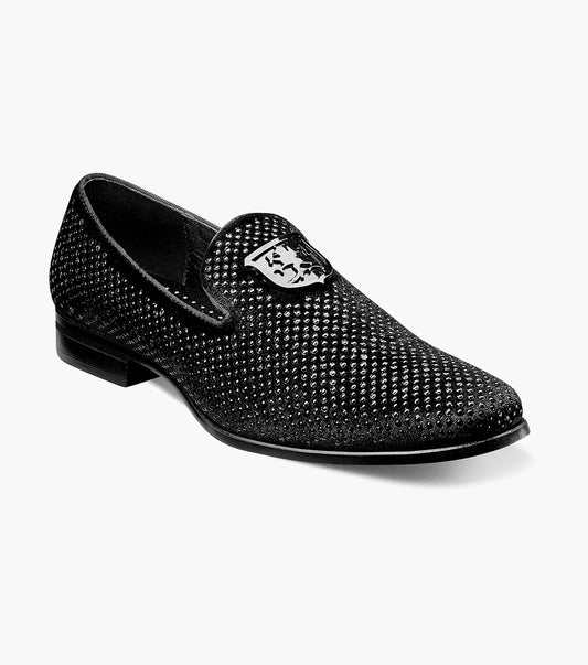 Stacy Adams Swagger Studded Slip On Men’s Dress Shoes - Black