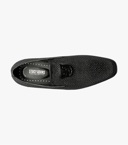 Stacy Adams Swagger Studded Slip On Men’s Dress Shoes - Black