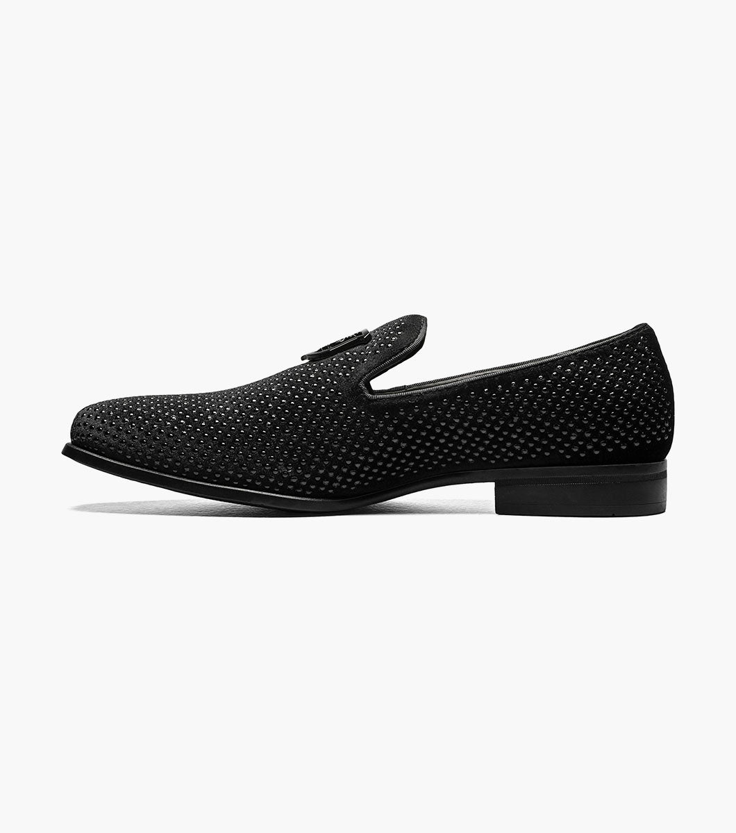 Stacy Adams Swagger Studded Slip On Men’s Dress Shoes - Black