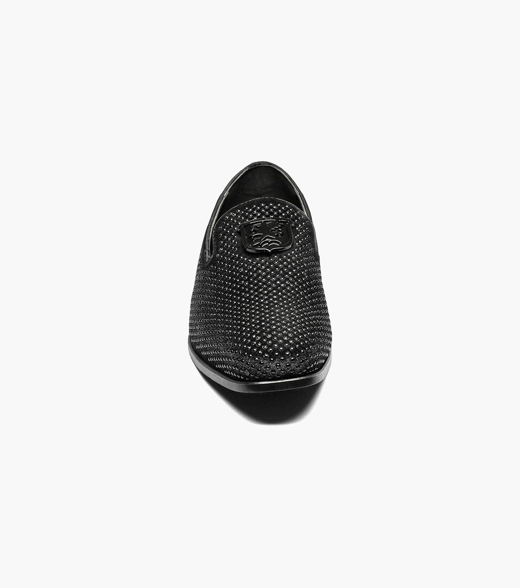 Stacy Adams Swagger Studded Slip On Men’s Dress Shoes - Black