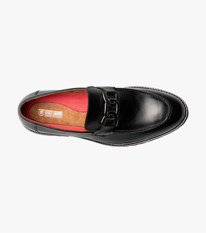 Stacy Adams Hale Moc Toe Bit Slip On Stacy Adams Last Pairs - Black
