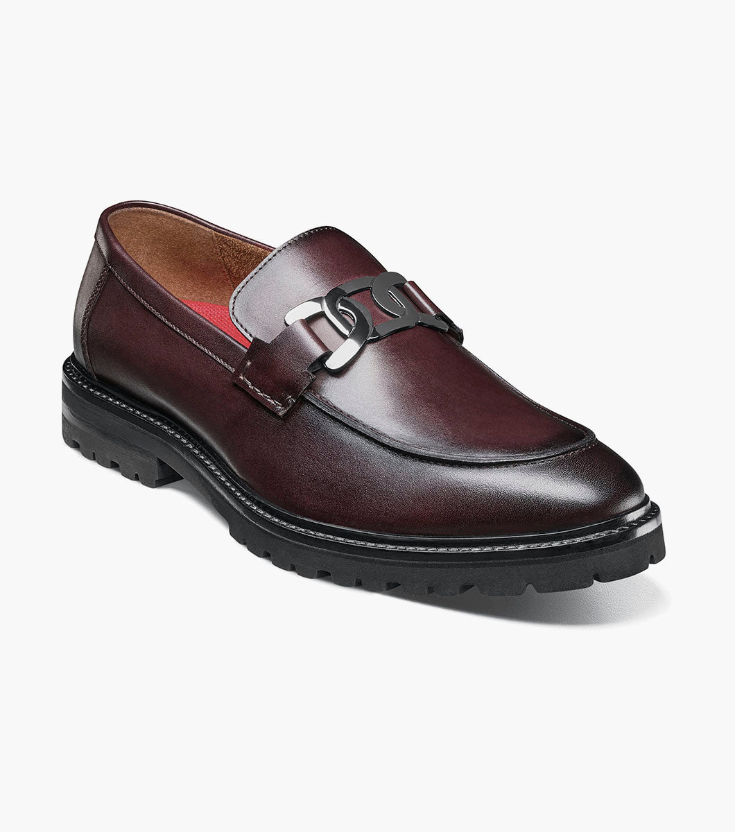 Stacy Adams Hale Moc Toe Bit Slip On Stacy Adams Last Pairs - Bordeaux