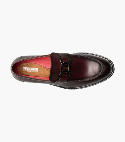 Stacy Adams Hale Moc Toe Bit Slip On Stacy Adams Last Pairs - Bordeaux