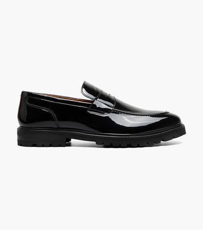 Stacy Adams Hazelton Moc Toe Penny Slip On Clearance Men’s Shoes - Black Patent