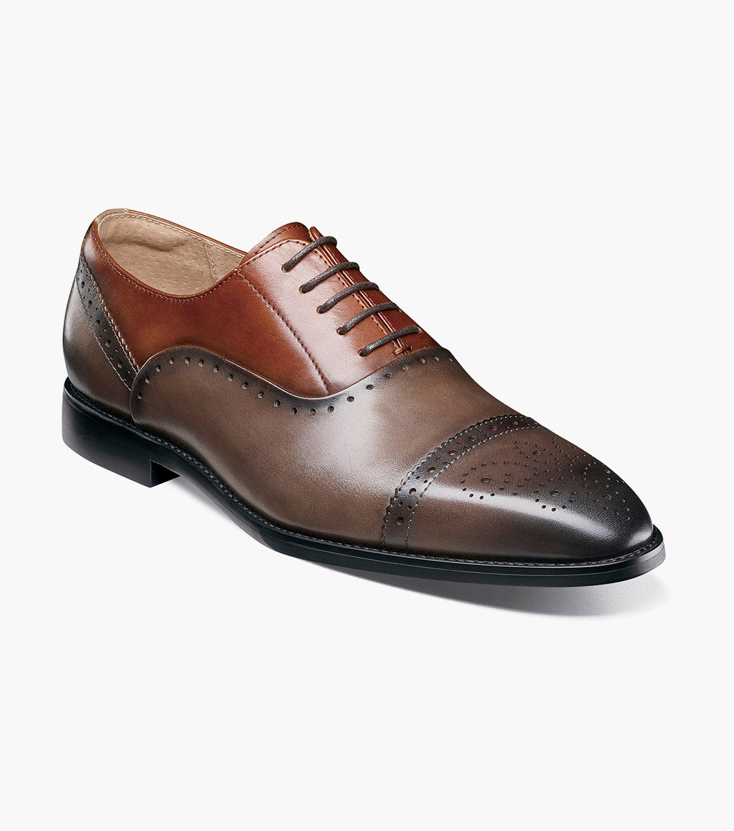 Stacy Adams Reynolds Cap Toe Oxford Men’s Dress Shoes - Gray Multi