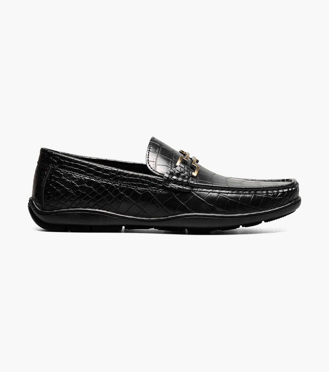 Stacy Adams Embrey Moc Toe Bit Slip On Clearance Men’s Shoes - Black