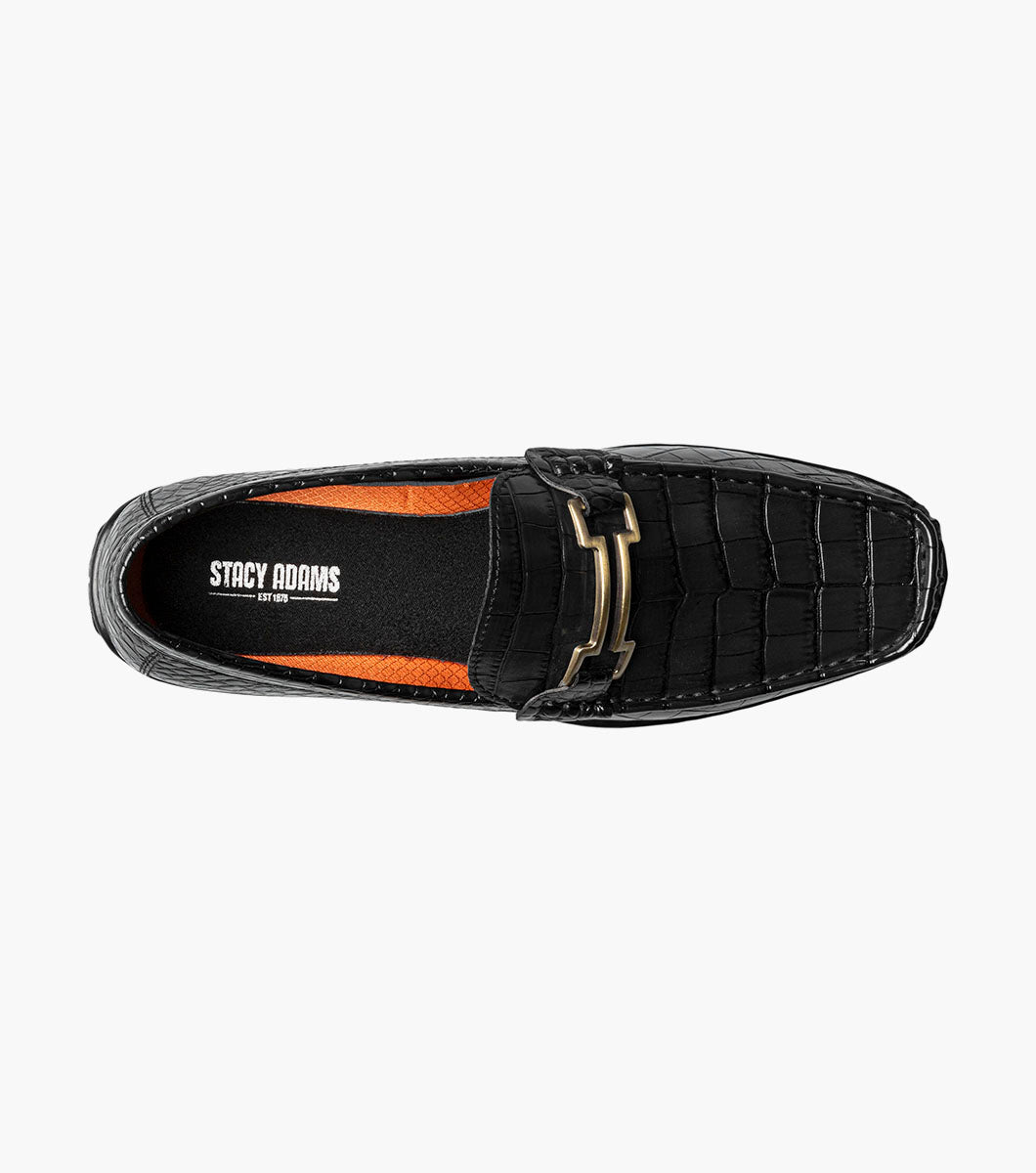 Stacy Adams Embrey Moc Toe Bit Slip On Clearance Men’s Shoes - Black