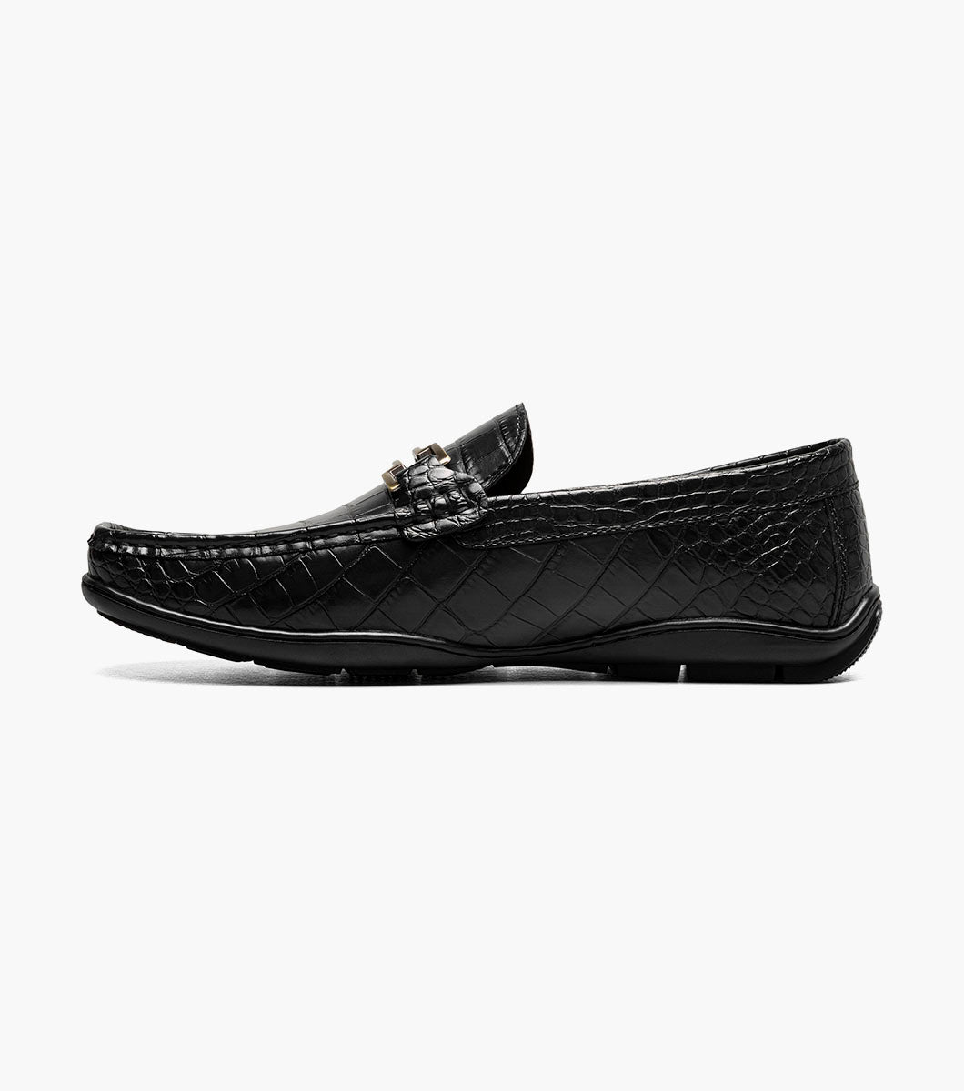 Stacy Adams Embrey Moc Toe Bit Slip On Clearance Men’s Shoes - Black