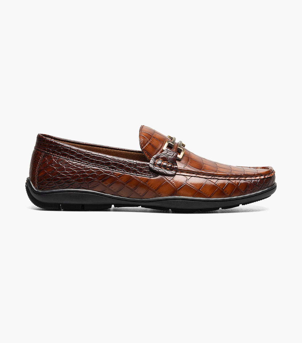 Stacy Adams Embrey Moc Toe Bit Slip On Clearance Men’s Shoes - Cognac