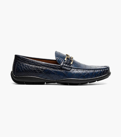 Stacy Adams Embrey Moc Toe Bit Slip On Clearance Men’s Shoes - Navy